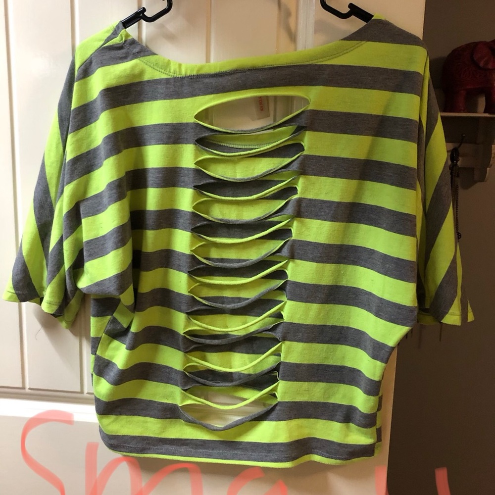 Neon striped shirt